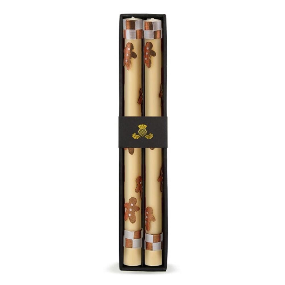 NEW Mackenzie-Childs Gingerbread Dinner Candles, Set of 2